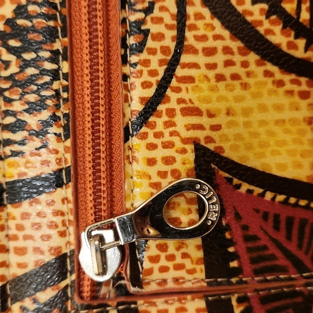 Relic by Fossil Vegan Leather Leaf Print Wallet EUC - Picture 4 of 11